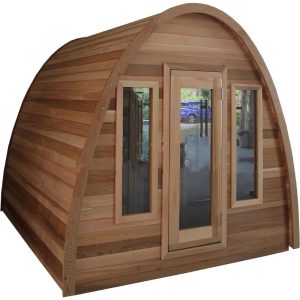 AYCHLG Nordic Pine Wood Outdoor Barrel Sauna: Best Wood-Burning Sauna
